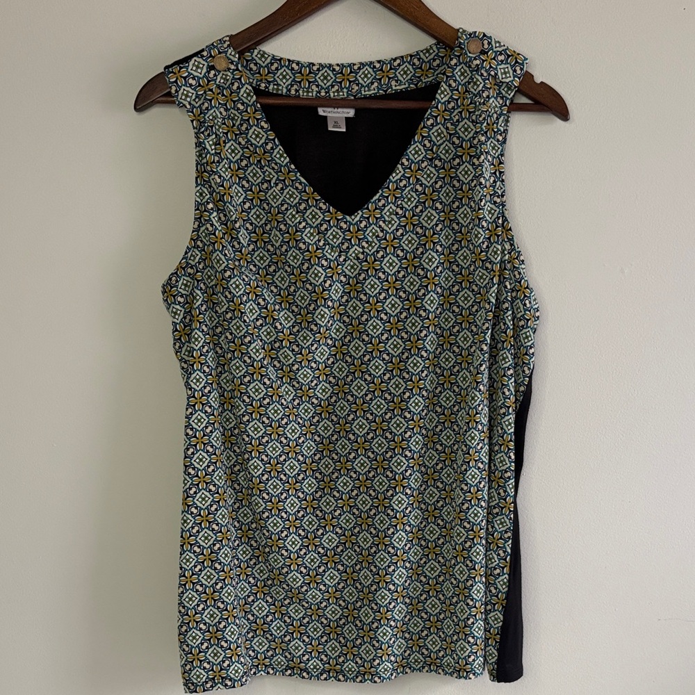 Worthington‎ XL Geometric Sleeveless Blouse
